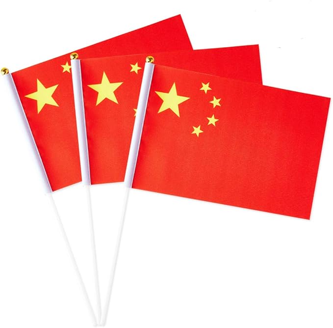 China Flag Chinese Flag, Small Mini Handheld China Flags on Stick by Mflagperft