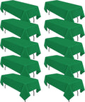 10 Pack Green Tablecloths for 6ft Rectangle Tables 60 x 102 Inch by REWOMC