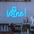 Acrylic Wine Neon Sign for Wall or Window Background Decor, LED Dimmable Bar by HFHungkeong