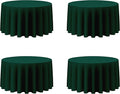 BRILLMAX 4 Pack Hunter Green Round Tablecloths 120 Inch by BRILLMAX