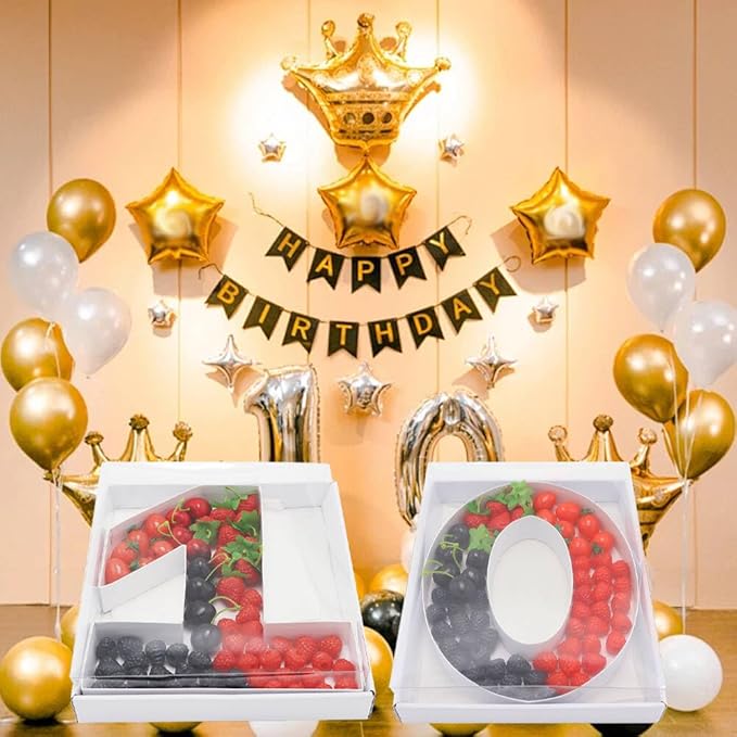12" Fillable Cardboard Letter Charcuterie Gift Cupcake Box - Image 4