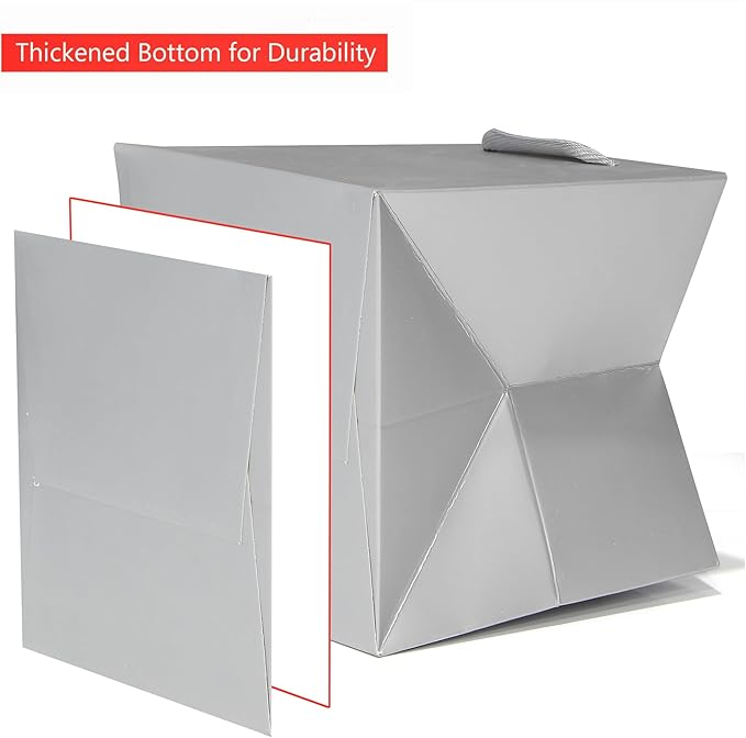 Silver Gray Square Gift Bags 4 in Paper Gift Box Small Square Bottom Kraft - Image 4