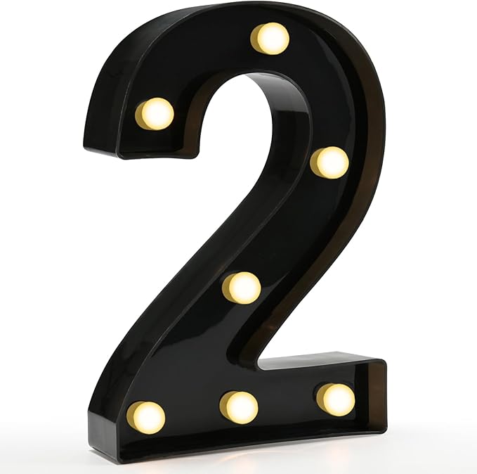 Pooqla Decorative Led Light Up Number Letters by Pooqla