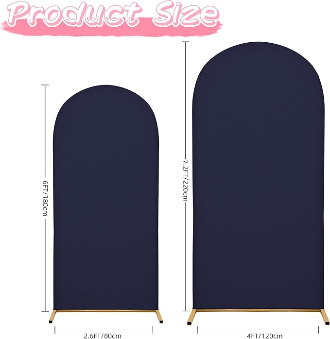 Wedding Arch Covers Arch Backdrop Cover Arch Stand Covers 7.2FT 6FT Set 2 Arch - Image 5