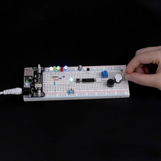 ELEGOO Upgraded Electronics Fun Kit w/Power Supply Module, Jumper Wire - Image 4