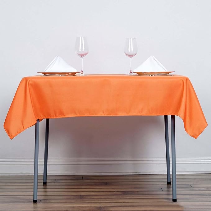 Efavormart 54x54 Orange Wholesale Linens Seamless Polyester Square Linen - Image 5