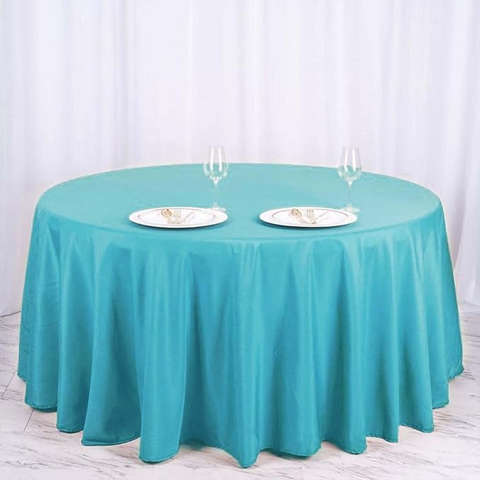 Efavormart Round Tablecloth, 120 Inch Stain & Wrinkle Resistant Washable Table by efavormart