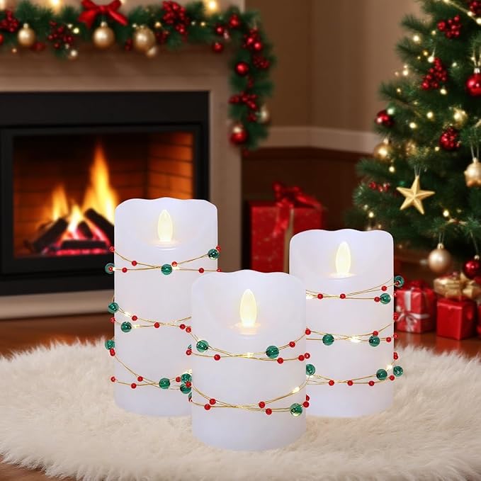 Christmas Flameless Candles - Image 2