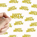 Gold Happy Birthday Confetti For Table by HROVSUR