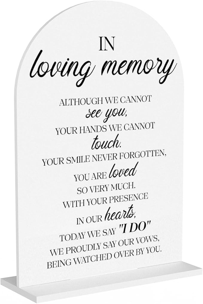 In Loving Memory Wedding Sign, In Memory Wedding Sign by AASRR