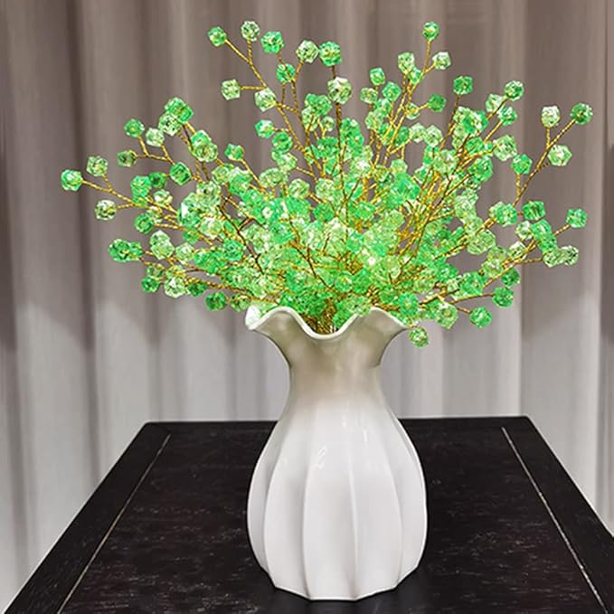 16PCS Crystal Artificial Flowers Bouquets Handmade Acrylic Flower Branches Fake - Image 2