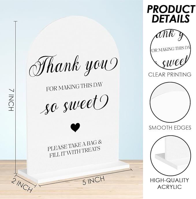 Candy Bar Sign, Dessert Table Sign, Wedding Engagement Bridal Shower Decor fo - Image 2