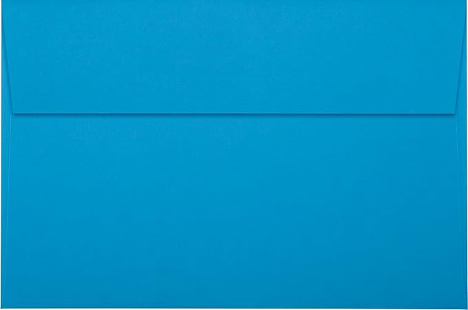 LUXPaper A9 Invitation Envelopes | Peel & Press | 5 3/4" x 8 3/4" | Pool Blue | - Image 2