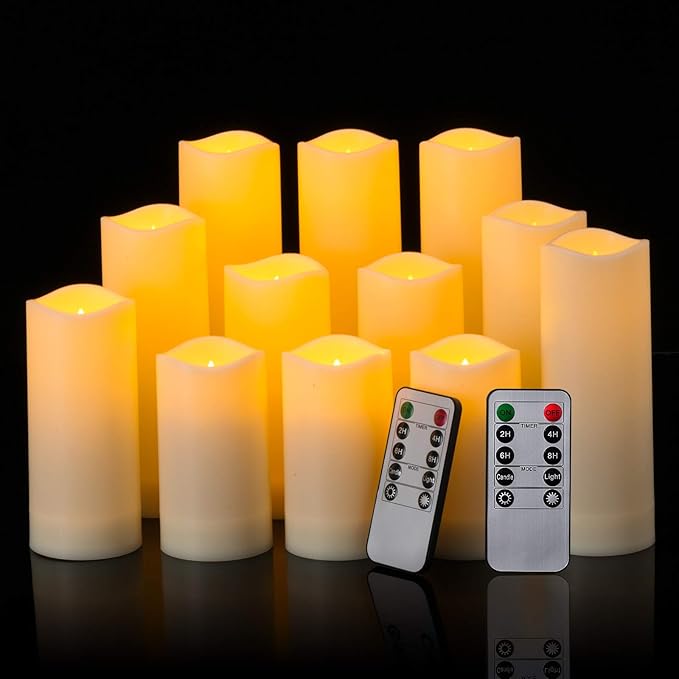 Waterproof Flickering Flameless Candles, Outdoor Indoor Candles - Image 2