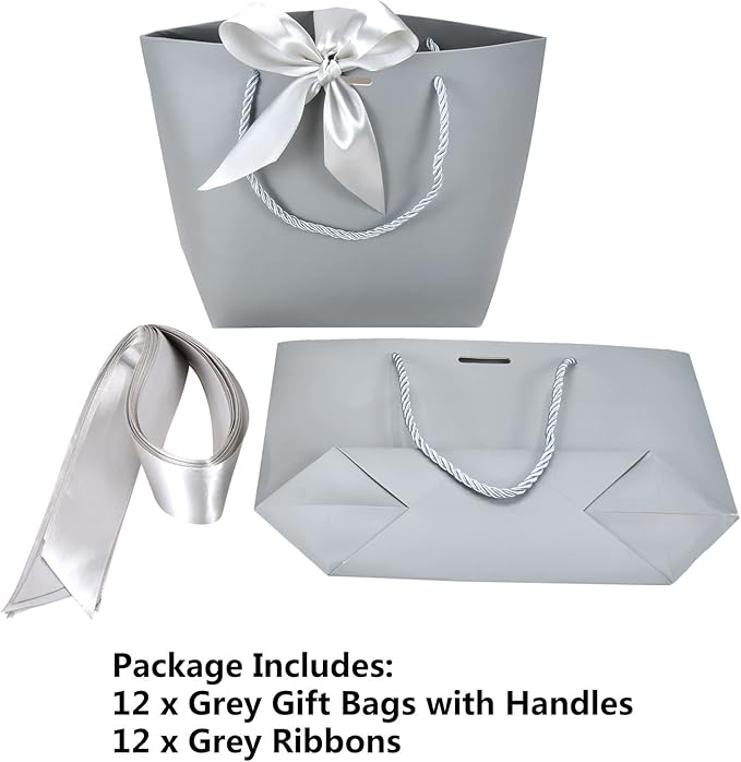 HUAPRINT Gift Bags with Handles, 7.48×3.54×7.9 inches, Party Favor Bags with - Image 3