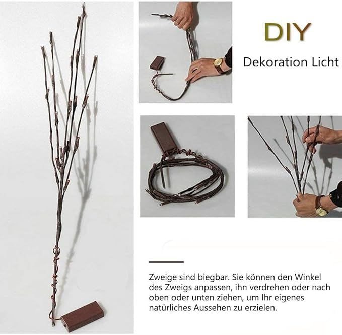 DK177 2 Pack Led Branch Light Battery Operated Lighted Branch Vase Filler - Image 5