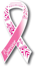 Magnet Me Up Breast Cancer Awareness Pink Mandala Survivor Ribbon Magnet Decal by MagnetMeUp