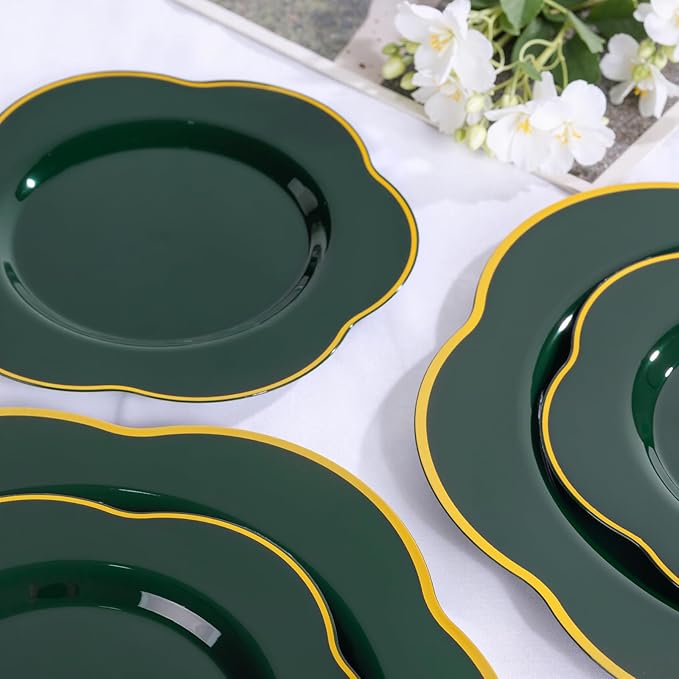 Liacere 50PCS Green Plastic Plates - Image 4