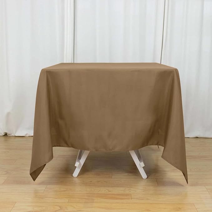 Efavormart 70" Square Linens Taupe Wholesale Linens Polyester Square Linen by efavormart