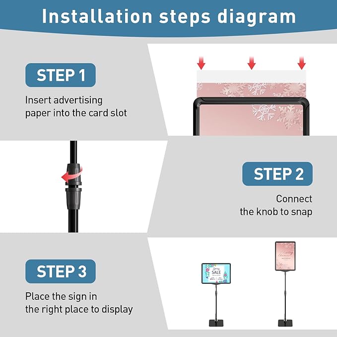 Sign Holder Stand 8.5 x 11, Sign Stand - Image 6