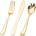 SUT 600PCS Gold Plastic Silverware, Plastic Silverware heavy duty, Disposable by SeeYouTomorrow