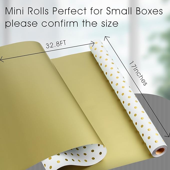 Flyhill Reversible Wrapping Paper-Mini Roll, Baby Shower - Image 3