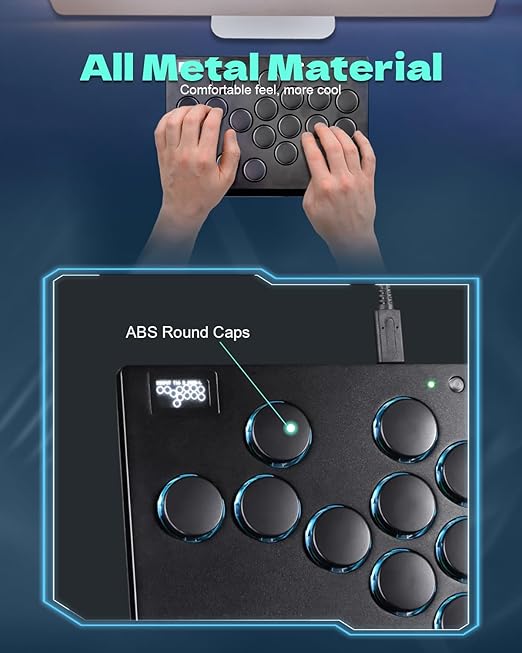 Borcham Haute42 M16 All-Button Arcade Stick, Leverless Arcade Controller - Image 4