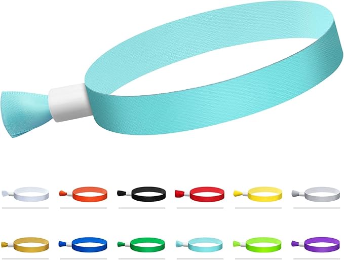 100 Pcs Cloth Event Wristbands, Event Wristbands, Colored Wrist Bands by Green-PowerAmerica