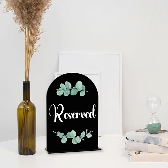 Black The Drinks are on Us Sign, Wedding Engagement Bridal Shower Party Decor - Image 3