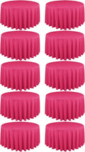 10 Pack Hot Pink Round Tablecloths 120 Inch, Circle Bulk Washable Linen by REWOMC