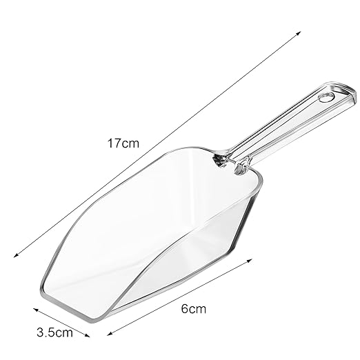 Hestya 4 Pcs Christmas Multi Purpose Clear Plastic Scoops - Image 3