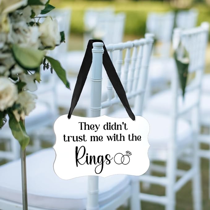 Acrylic Wedding Sign, Ring Bearer Sign, - Image 5