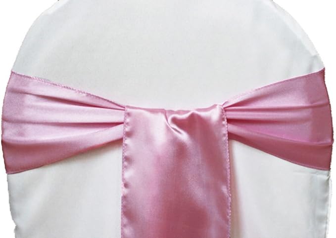 MDS Pack of 150 PCS Satin Chair Sashes Charmeuse Sateen Dining Chair Bows by MDS