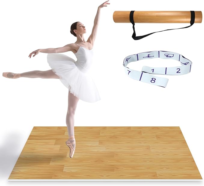 Dance Floor Mat Non-Slip with Shoulder Strap Portable and Dance Resistance Band by Unknown