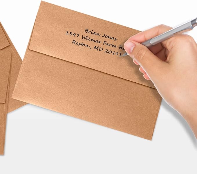 LUXPaper A7 Invitation Envelopes | Peel & Press | 5 1/4" x 7 1/4" | Copper - Image 6