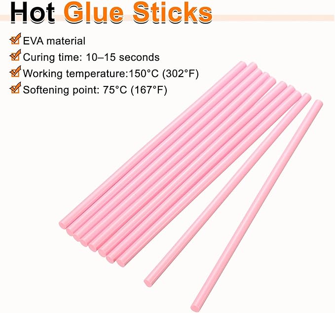 HARFINGTON 10pcs Hot Glue Sticks 0.28" Dia x 11.81" Long EVA Mini Hot Melt - Image 4