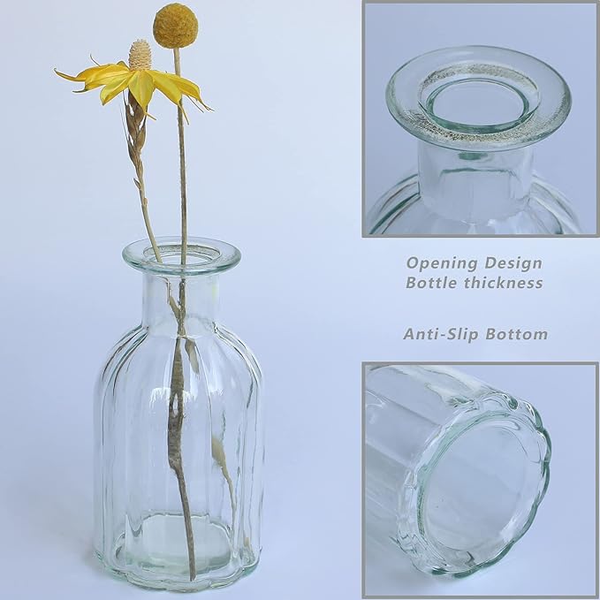 3 Sets Clear Glass Vase for Flowers Small Bud Vase for Decor, Bud Vases in Bulk - Image 5