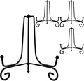 4PCS Premium Black Iron Plate Stands by HENABLE