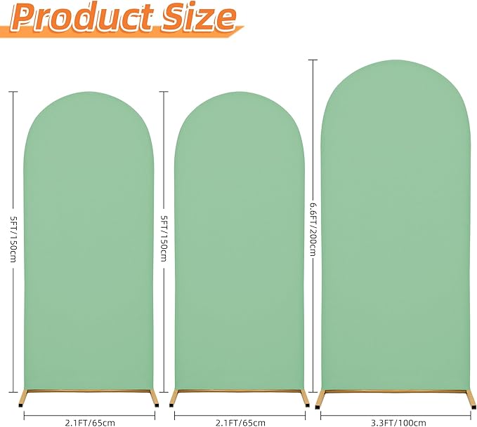 7.2FT Wedding Arch Covers Arch Backdrop Cover Arch Stand Covers Set Arch Cover - Image 2