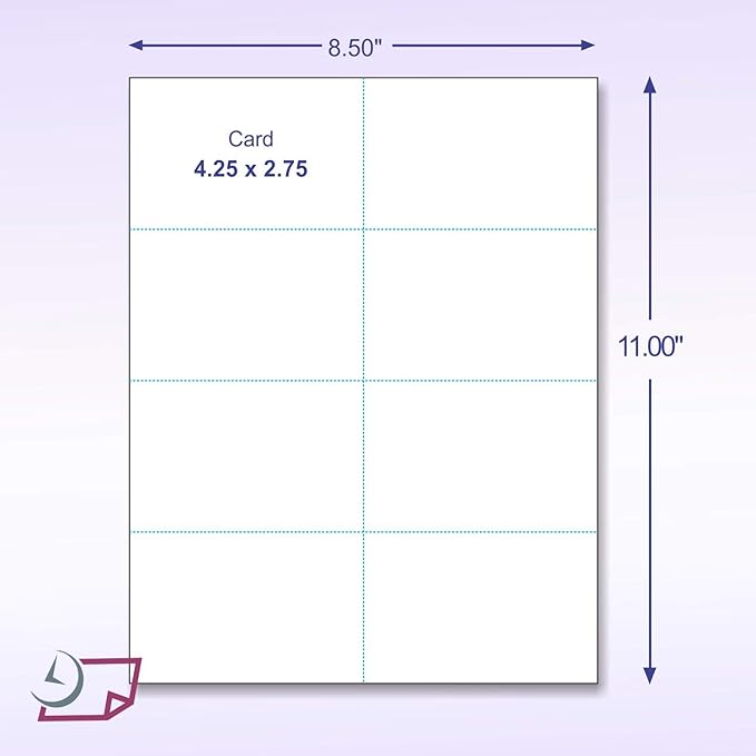 NextDayLabels - Blank Perforated Printable Cardstock, 8 Cards per Sheet - Image 2