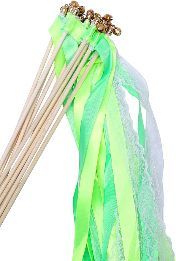 30pcs Lace Ribbon Stick Wands Christmas Birthday Party Streamers Wands Fairy by Wishprom