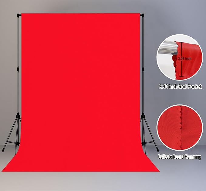 10x20FT Large Red Screen Backdrop Background - Image 2