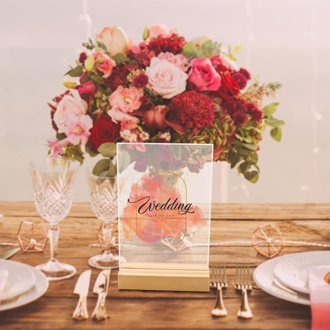 8 Pack 5 x 7 Inch Blank Clear Acrylic Table Displays - Image 7