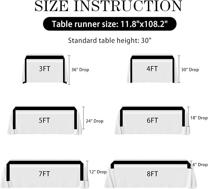 SHEJIZE 2 Pack Black Satin Table Runner 12x108 Inches Long, Bright Silky Smooth - Image 8