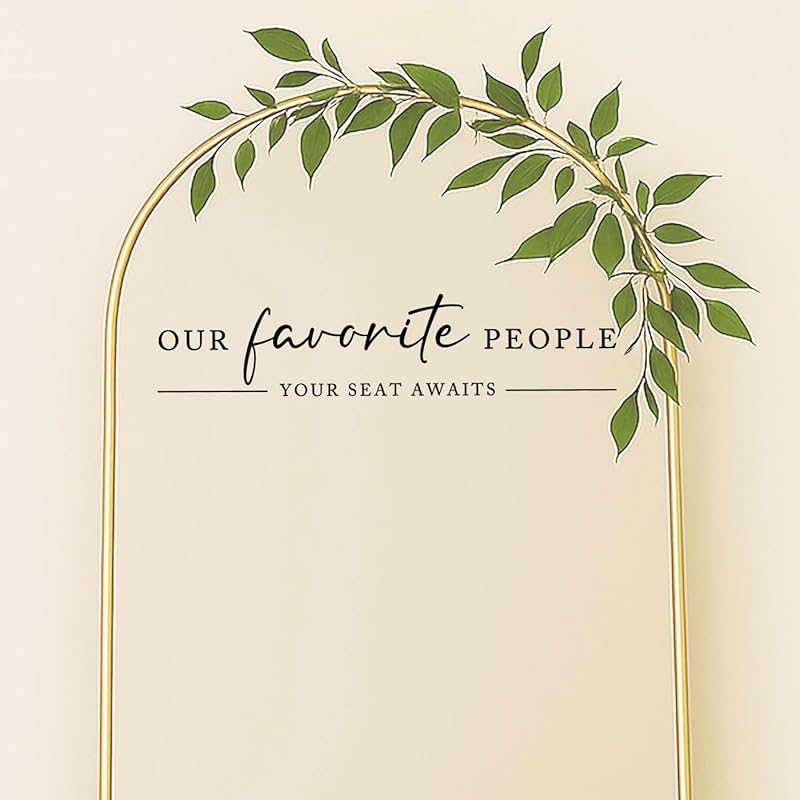 Our Favorite People Vinyl Decal, Find Your Seat Vinyl Decal, Wedding Sign Decal - Image 2