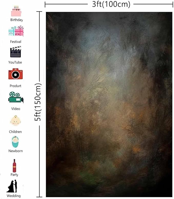 3x5ft Old Master Mottled Portrait Photography Backdrops Abstract Rust Spots - Image 4