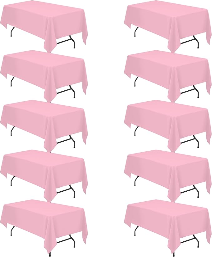 BRILLMAX 10 Pack Pink Tablecloths by BRILLMAX