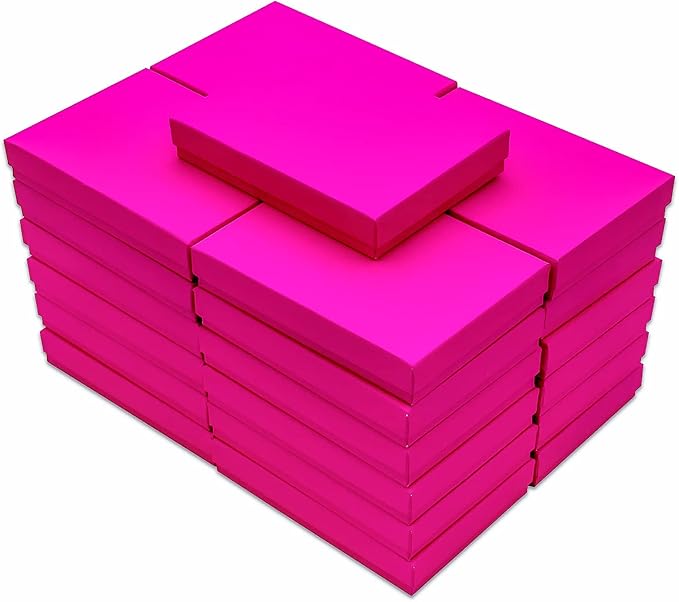TheDisplayGuys - 25-Pack #53 Kraft Paper Cardboard Gift Boxes/Jewelry Cases w. - Image 3