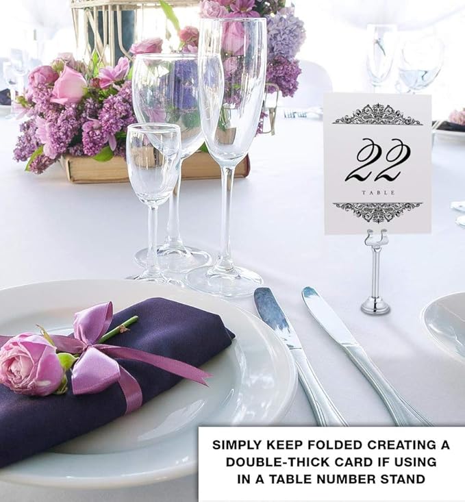 Paisley Wedding Table Numbers, Double Sided, Tent or Use in a Stand - Image 3