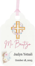 Mi Bautizo Baptism Christening Personalized Thank You Tags 20 pcs by AmysBubbling